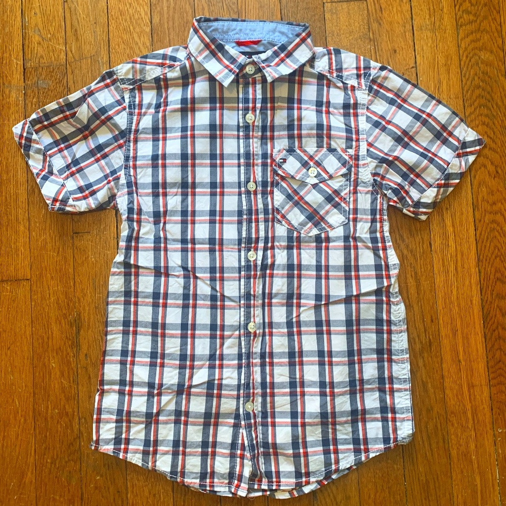 Tommy Hilfiger Short Sleeve Shirt Size S(8-10)